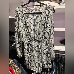 Size medium: snakeskin  mini romper! Lightly worn!